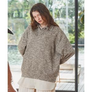 トレーナー スウェット Mix skipper polo sweat/ミックススキッパーポロスウェット メンズ