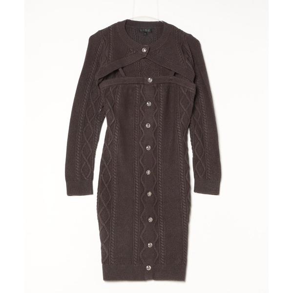 ワンピース Long Sleeves Shrug Cable Daphne Dress ニットワンピ...