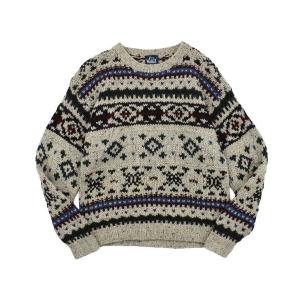セーター ニット 「USED」90’s Woolrich ノルディック柄 ニット メンズ レディース