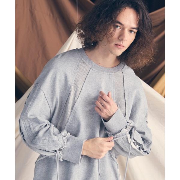 トレーナー スウェット 「UNISEX」Waffle Switch Lace-up Sweat Pr...