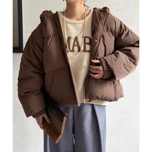 ダウンコート ダウンジャケット プリーツネックショートダウン レディース