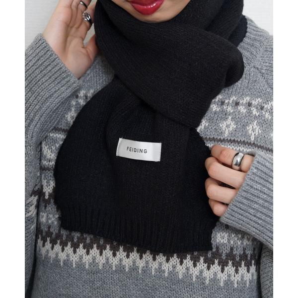 マフラー ストール ソリッドニットマフラー レディース メンズ