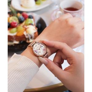 腕時計 レディース 「OLIVIA BURTON/オリビアバートン」シグネチャー - 30mm イラストレイテッド フローラル ローズゴールド メッシュ レディース