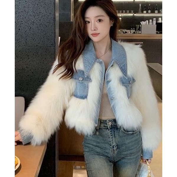 ブルゾン アウター 「25秋冬新作」今だけ価格！BLACK FRIDAY限定セール/デニム切替ファー...