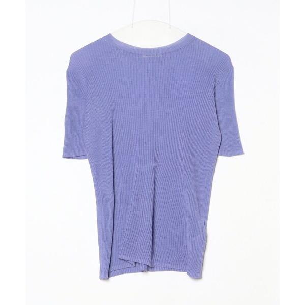 「AURALEE」 半袖ニット 1 パープル レディース