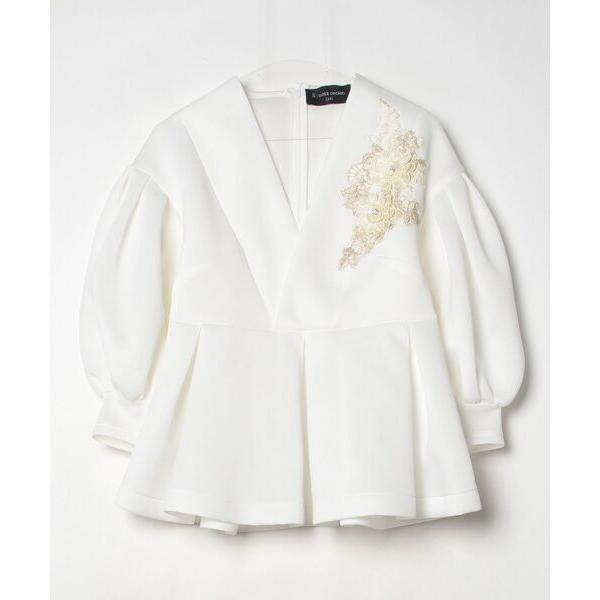 「ANOTHER S」 「smile orchid」7分袖ブラウス M ホワイト レディース