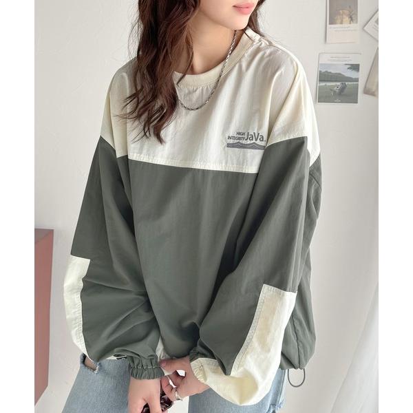 「Java」 ナイロンブルゾン MEDIUM オフホワイト レディース