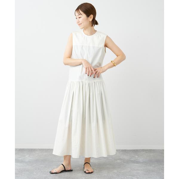 「Plage」 ノースリーブワンピース 38 ホワイト レディース