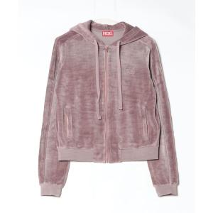 「DIESEL」 ジップアップパーカー MEDIUM ピンク レディース