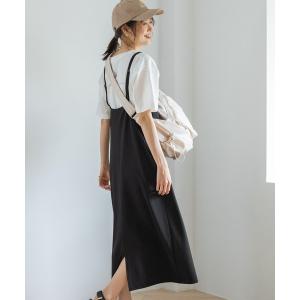 「GLOBAL WORK」 キャミソールワンピース FREE ブラック レディース