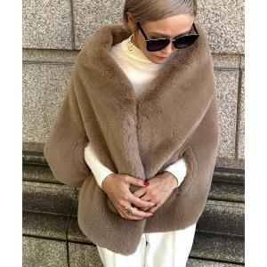 「JENNE」 ポンチョコート FREE ベージュ レディース