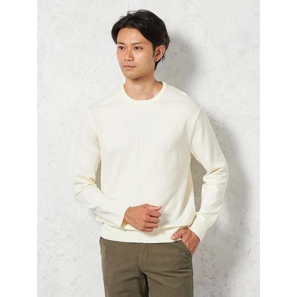 セーター ニット 「吸湿発熱」長袖ニット Gヒート クルーネック  無地 リッケンバッカー メンズ