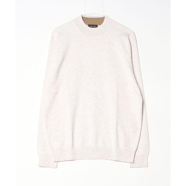 セーター ニット Riicken Baccharブラック ミラノリブモックネックセーター メンズ