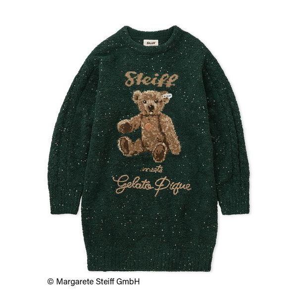 パジャマ ルームウェア 「Steiff」パウダーネップジャガードワンピース レディース