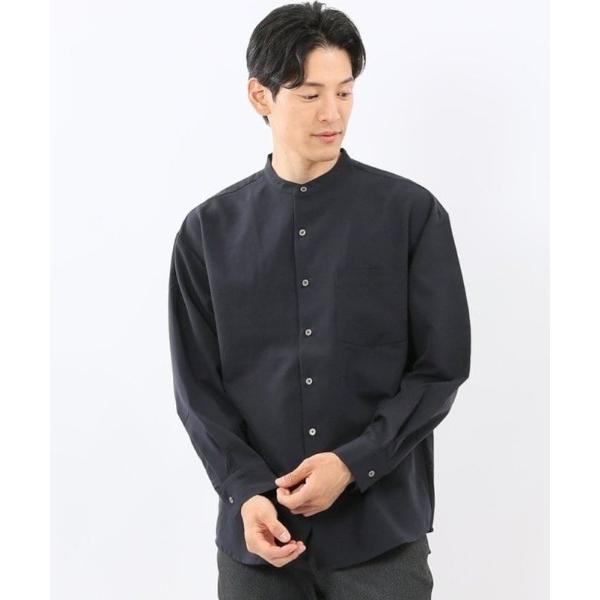 シャツ 「レーヨン混ストレッチ」クリエーションキューブ/CREATION CUBE  バンドカラー長...