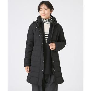 ダウンコート ダウンジャケット 「SANYO Style EDITION掲載」「ウォッシャブル・放電テープ付」マットタフタフーデッドロングダウンコート