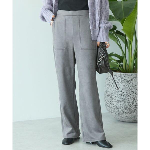 パンツ ヌバック調ベイカーフレアパンツ レディース