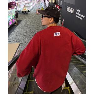 トレーナー スウェット ドローコード内蔵 裏起毛プレーン バックピスネーム クルースウェット メンズ レディース