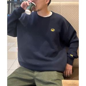 トレーナー スウェット ドローコード内蔵 裏起毛左胸ワンポイント刺繍 クルースウェット メンズ レディース