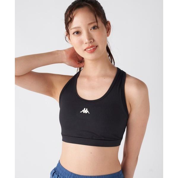スポーツブラ 「Kappa/カッパ」レディースYバックブラトップ　カップ付き　ランニング　フィットネ...