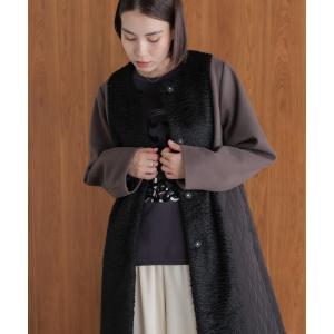 ダウンコート ダウンジャケット 異素材配色コート レディース