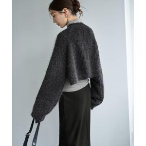 カーディガン 抜けないふんわりルーズニットボレロ レディース