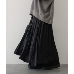 スカート ヴィンテージサテンギャザースカート