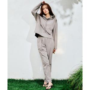 ラッシュガード 「ムラサキスポーツ取扱/人気商品」UVカット/対塩素加工/ 水陸両用 ラッシュパーカー×サルエルパンツ2点セット水着 RIKKA FEMME/リッカフ…