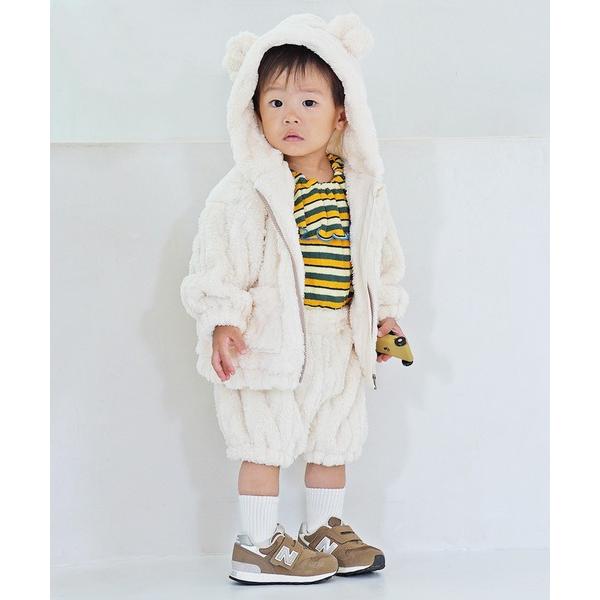 コート アウター 耳付きケーブルボアジャケット キッズ 子供服 男の子 女の子