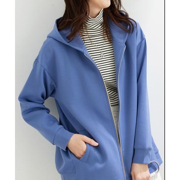 パーカー とろみ素材裾タックパーカー レディース