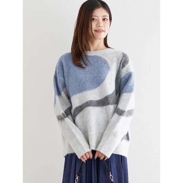 ニット セーター モヘアライクルーズニットプルオーバー レディース