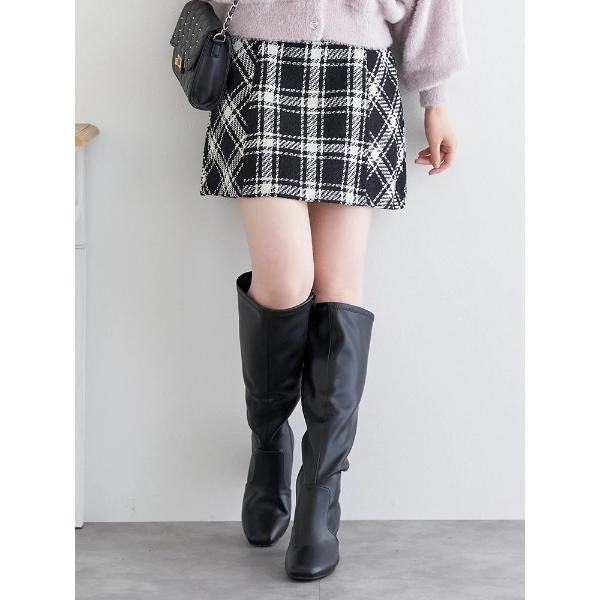 スカート バイヤスチェックミニスカート