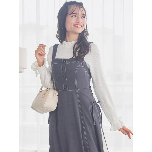 ニット セーター スフレタッチフリルプルオーバー レディース