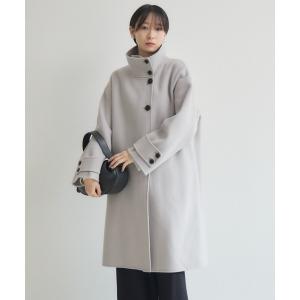 コート アウター cloche スタンドカラーウールコート レディース