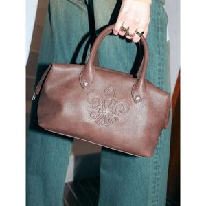 ボストンバッグ エンブレムボストンBAG レディース