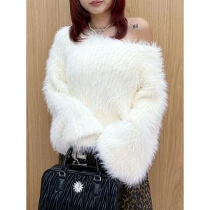 ニット セーター シャギーニットトップス レディース