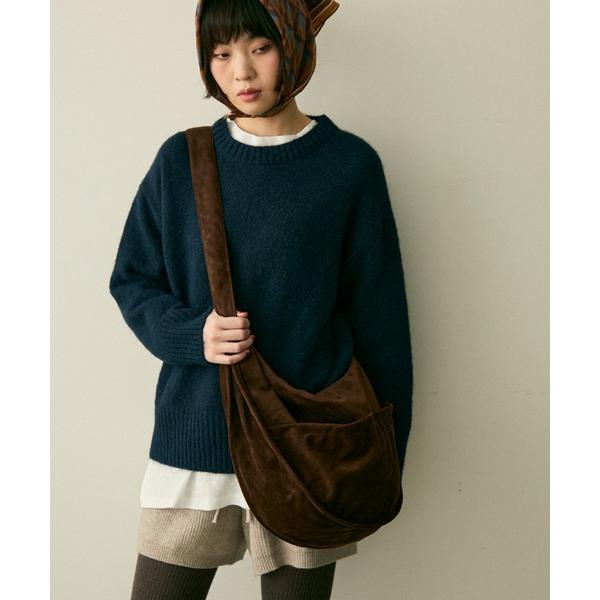 ショルダーバッグ バッグ faux suede round shoulder bag / フェイクス...