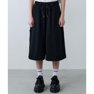 スウェットパンツ ジャージ AFF AIVER　ドライスウェットワイドクォーターパンツ メンズ レディース