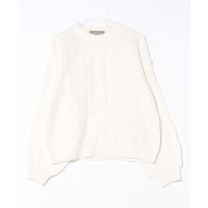ニット セーター CABLE SPANGLE KNIT レディース