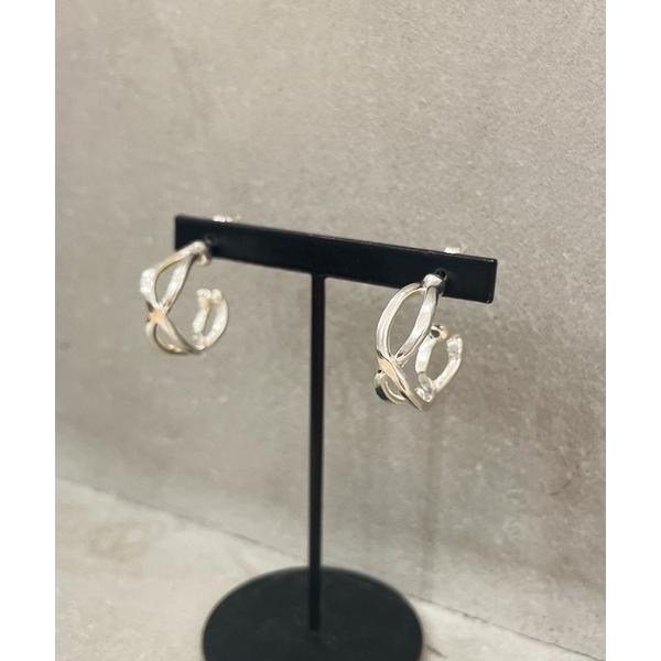 ピアス 「R」ウェーブフープピアス レディース