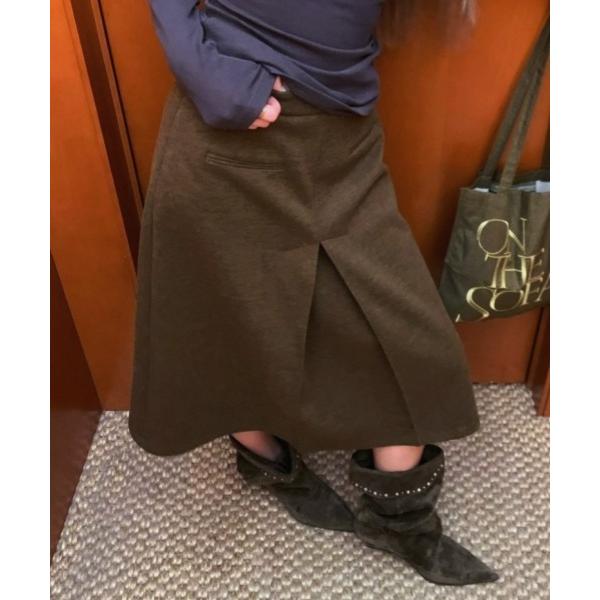 スカート 「サイズあり」ウールライクヴィンテージ カジュアル  2way厚手Aラインミディ丈スカート...