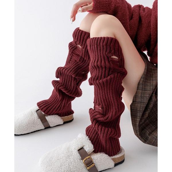 レッグウォーマー クラッシュレッグウォーマー/ダメージ/Y2K レディース