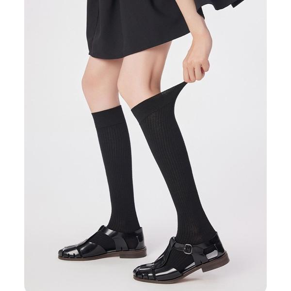 靴下 スタンダードリブソックス/膝下丈/ルーズ レディース