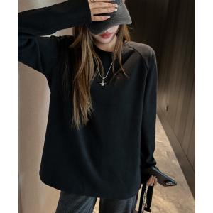 tシャツ クルーネック長袖プルオーバー レディース