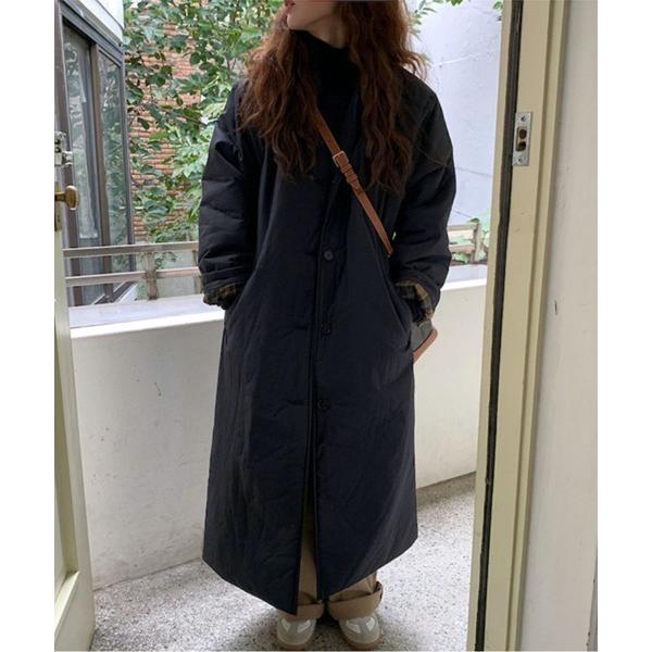 トレンチコート コート チェック柄裏地付きロングトレンチコート レディース