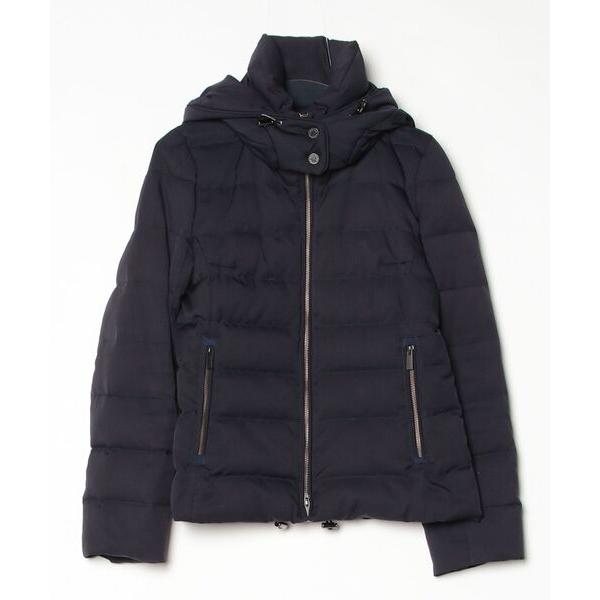 「NANO universe」 ダウンジャケット 36 ネイビー レディース