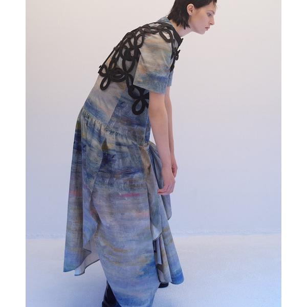 「RUMCHE」 半袖ワンピース FREE ブルー レディース