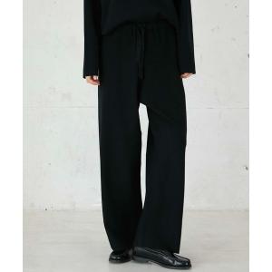 パンツ 「LA PEAU DE GEM」antipilling knit pants/アンチピリングニットパンツ レディース