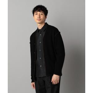 カーディガン ブランケットステッチ カーディガン メンズ