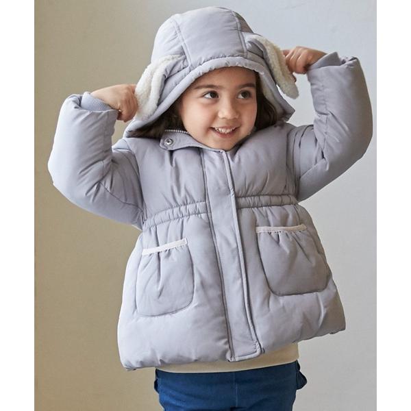 ブルゾン アウター 「洗える」もこもこウサギ中綿ジャケット キッズ 子供服 女の子